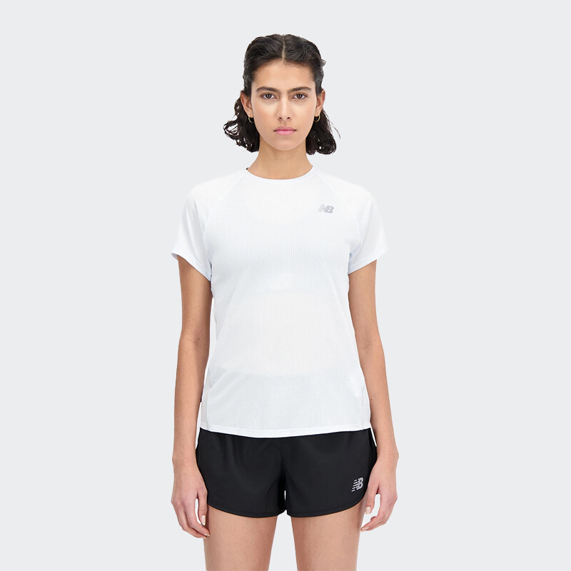 Remera New Balance Impact Run Sleeve Blanco