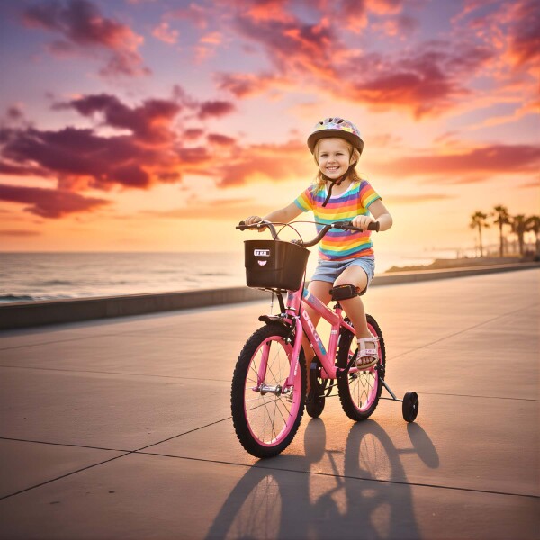 Bicicleta Infantil Sport Rod 16 Canasto Guardabarros Rosa 2