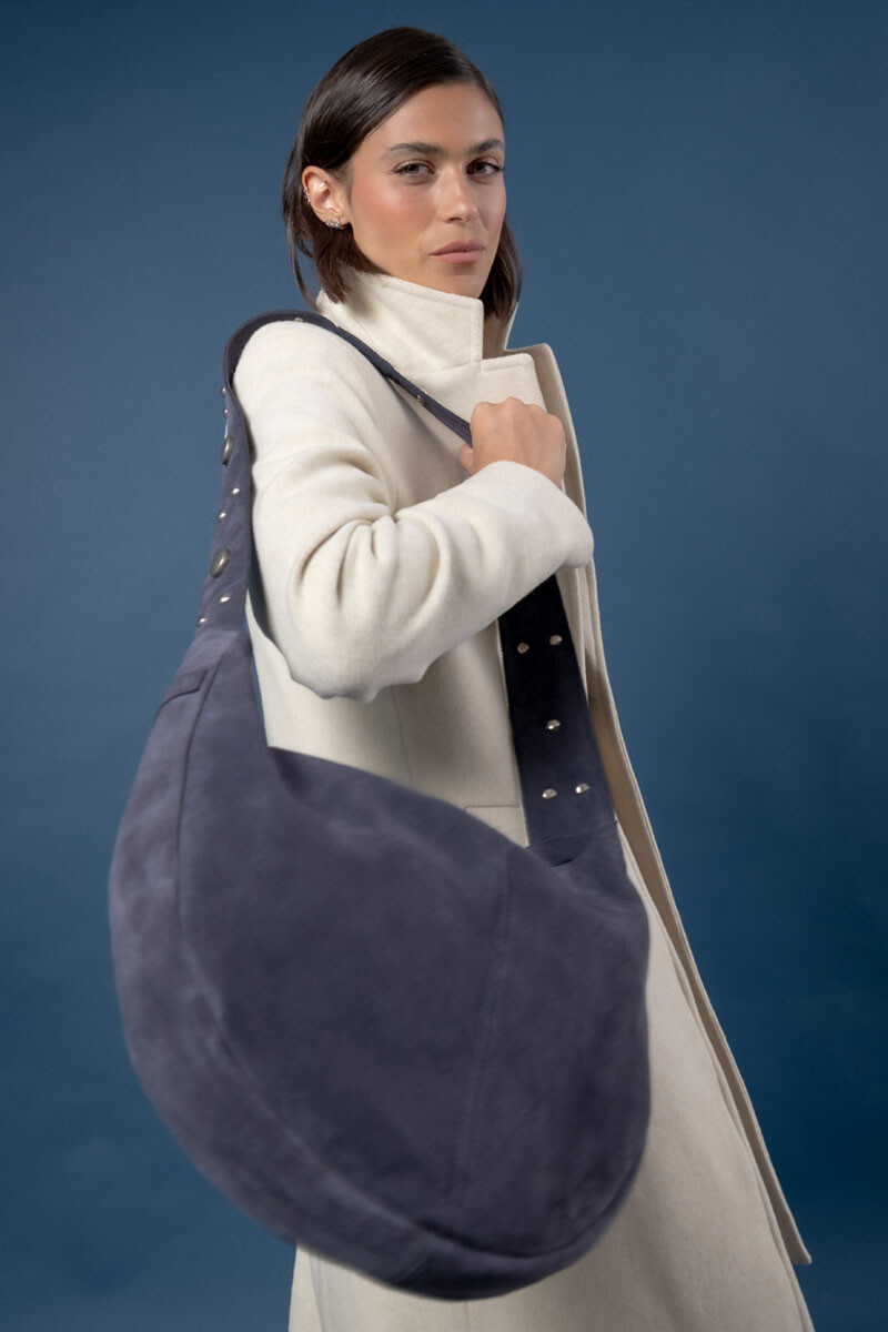 Bolso carme Azul gamuza