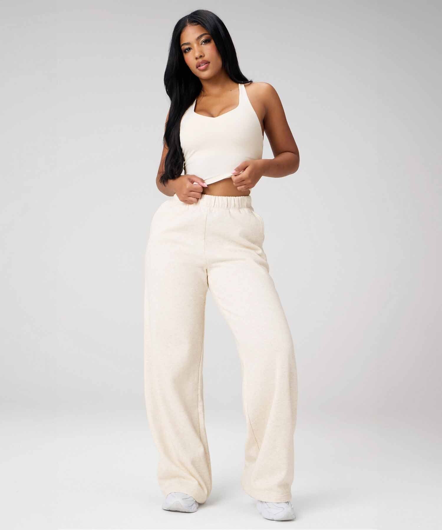 Top Anywhere Cropped Built-In Bra Mujer Bone