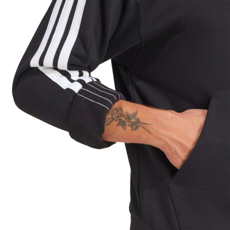 Abrigo Essentials French Terry 3 bandas de Hombre Negro
