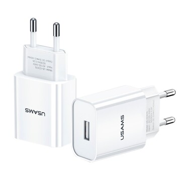 Cargador De Pared Ficha Puerto Usb Usams 2,1a Carga Rapida Cargador De Pared Ficha Puerto Usb Usams 2,1a Carga Rapida