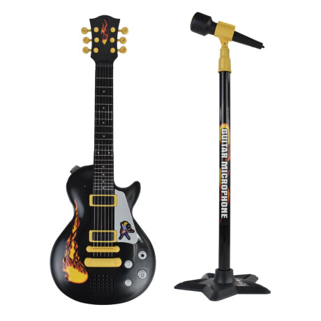 Guitarra eléctrica + micrófono con pie Guitarra eléctrica + micrófono con pie