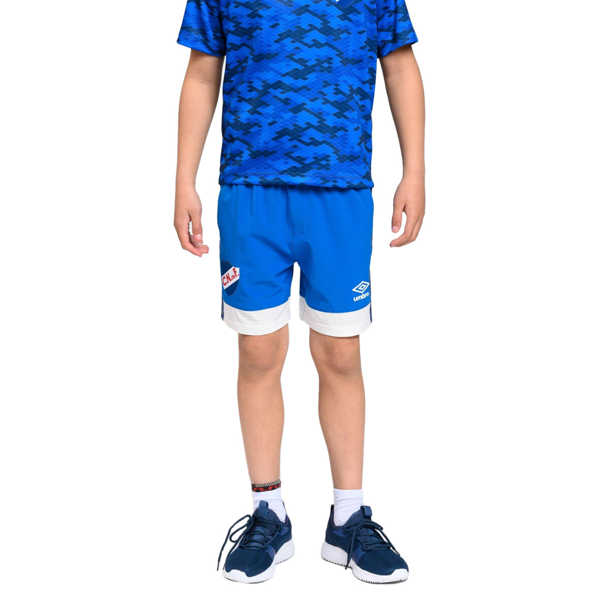 Bermuda de Niños Umbro Fiss Nacional - Azul Real - Azul Marino 