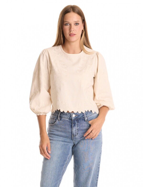 Blusa Bordada BEIGE