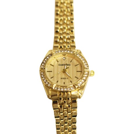 Reloj Pulsera para Mujer Diseño Elegante Clásico con Brillos Dorado