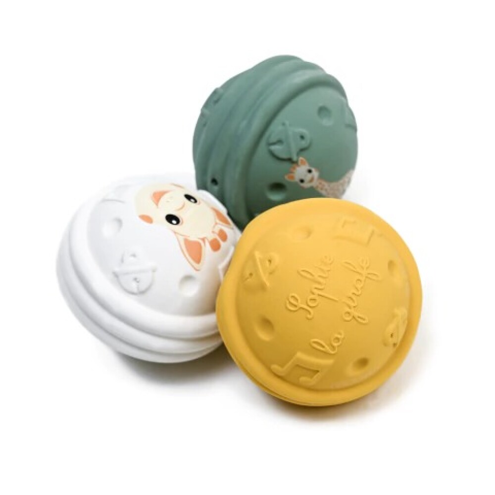 Set x3 Pelotas Sensoriales Musicales Sophie La Girafe Jirafa Set x3 Pelotas Sensoriales Musicales Sophie La Girafe Jirafa