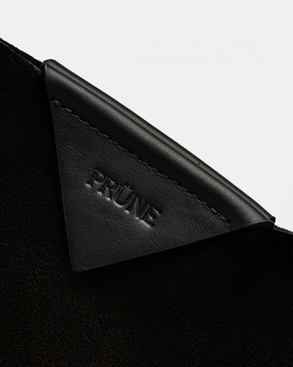 Bolso The Shopping en cuero gamuza Negro