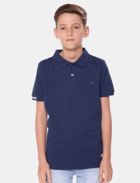 REMERA POLO PIQUE LISA Azul