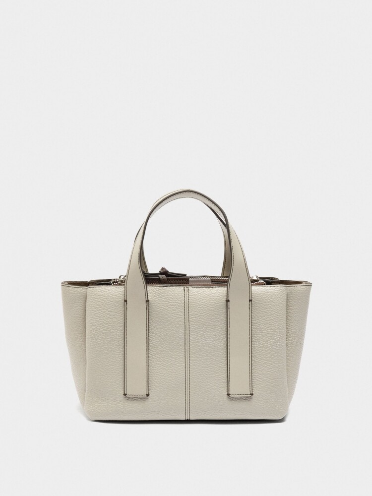 Bolso Tote Con Textura crudo