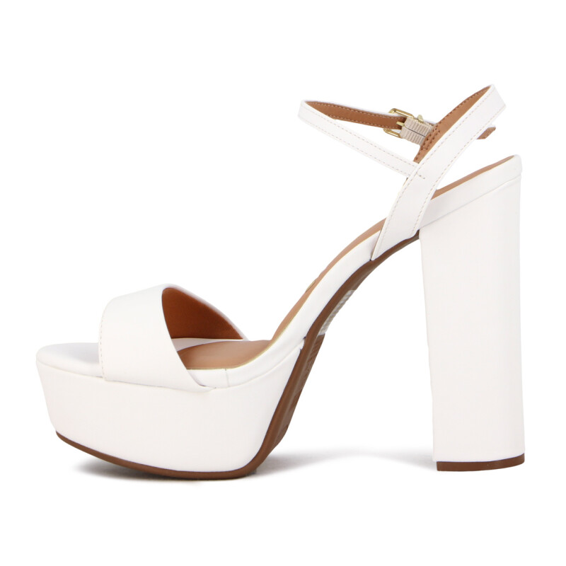 Sandalia Plataforma Mujer Vizzano Taco Alto Blanco
