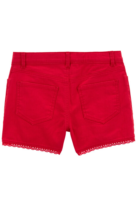 Short de sarga, con ribete de ojales Sin color