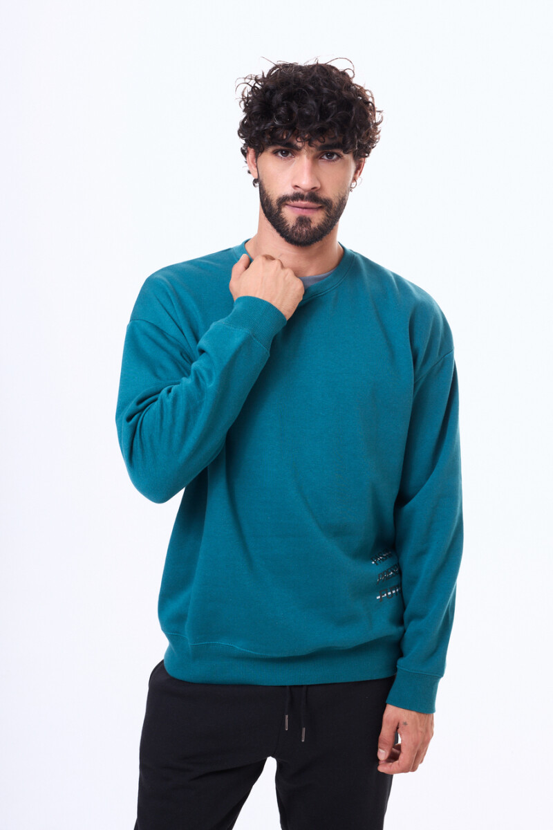 Buzo de felpa Iihabela Verde petroleo