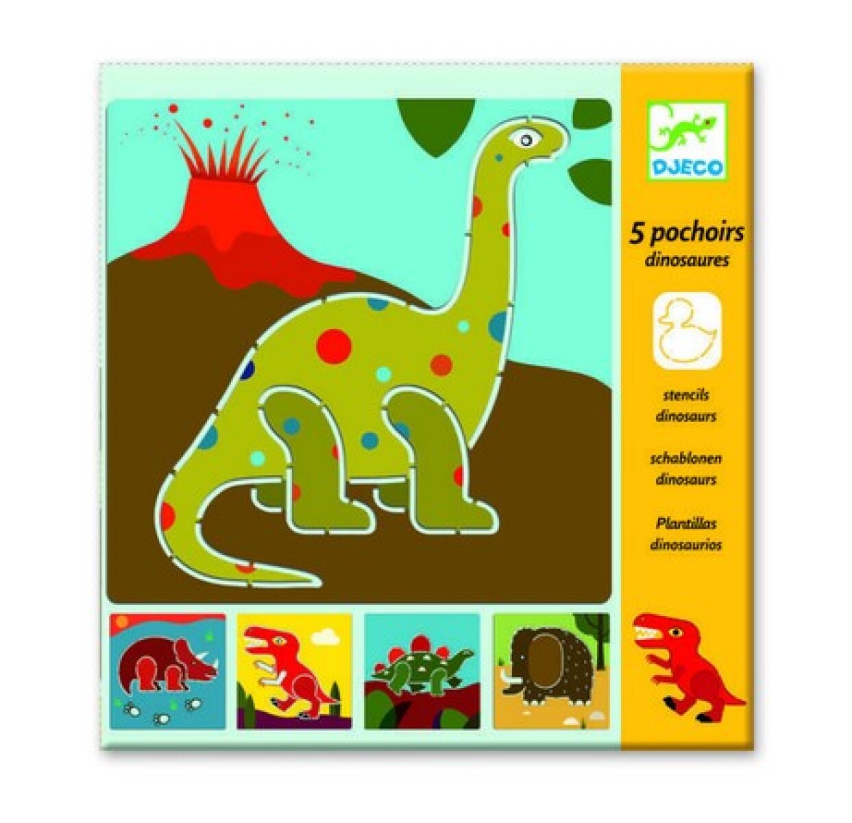 STENCIL - Stencils X5 Láminas Design By Xavier Deneux 4-7 Años Djeco 