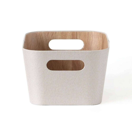 Organizador Con Asas Ext Tela Crema 23X30.5X15.2Cm