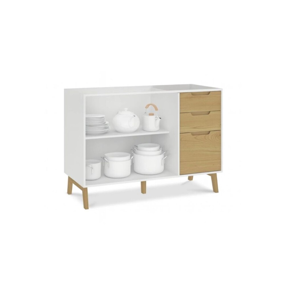 COMBO COCINA - BAJO MESADA + AÉREO + PILETA TRAMONTINA BLANCO
