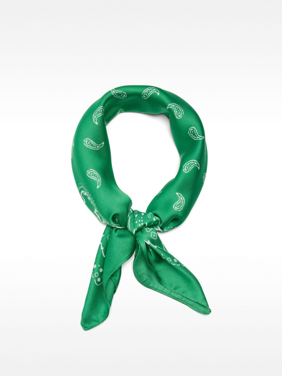 Pañuelo Cuadrado Estampado verde