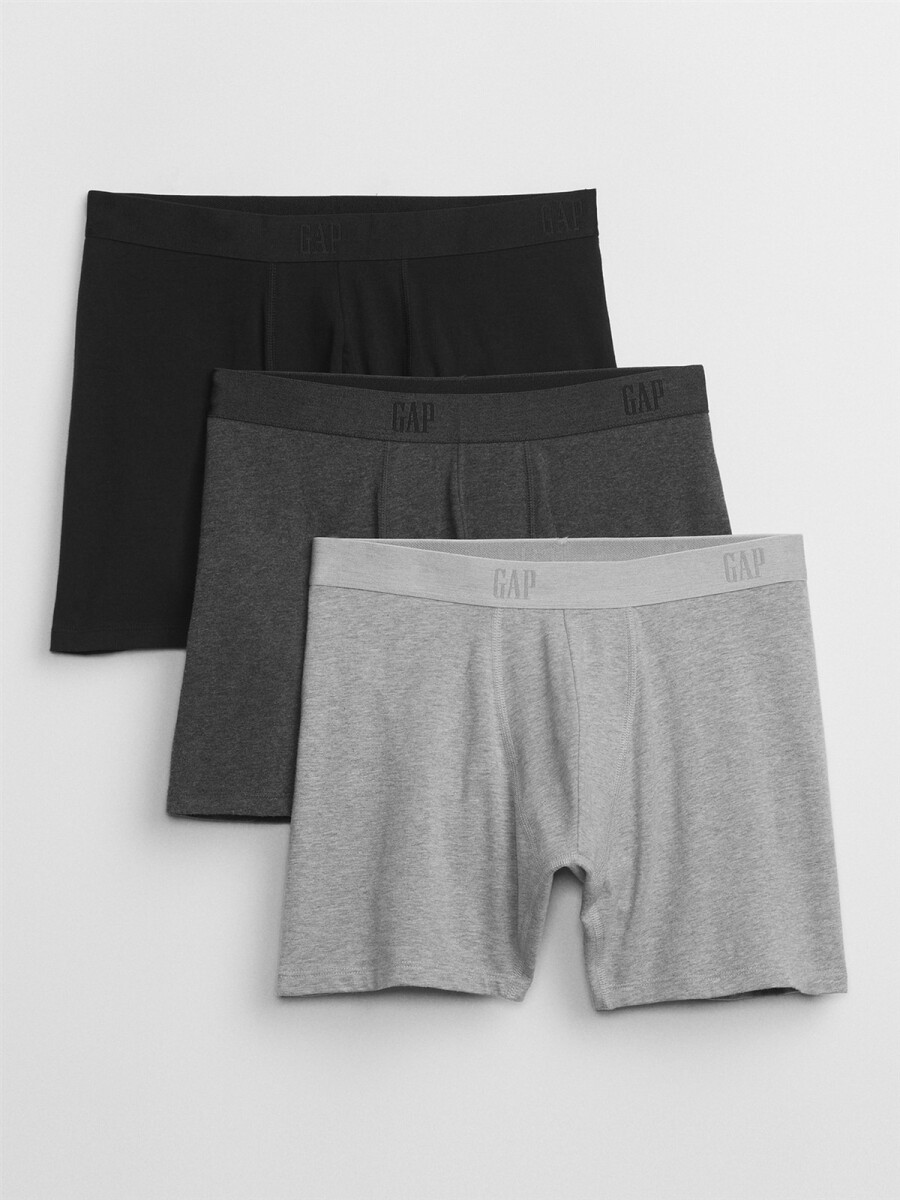 Boxer Básico Pack X 3 Combinado Hombre - True Black Multi 