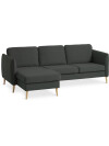 Sofá AAARHUS chaise longue tela gris osc Sofá AAARHUS chaise longue tela gris osc