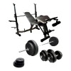 Banco Pecho + Scott + Barra 180cm + 2 Mancuernas + 40kgs Banco Pecho + Scott + Barra 180cm + 2 Mancuernas + 40kgs