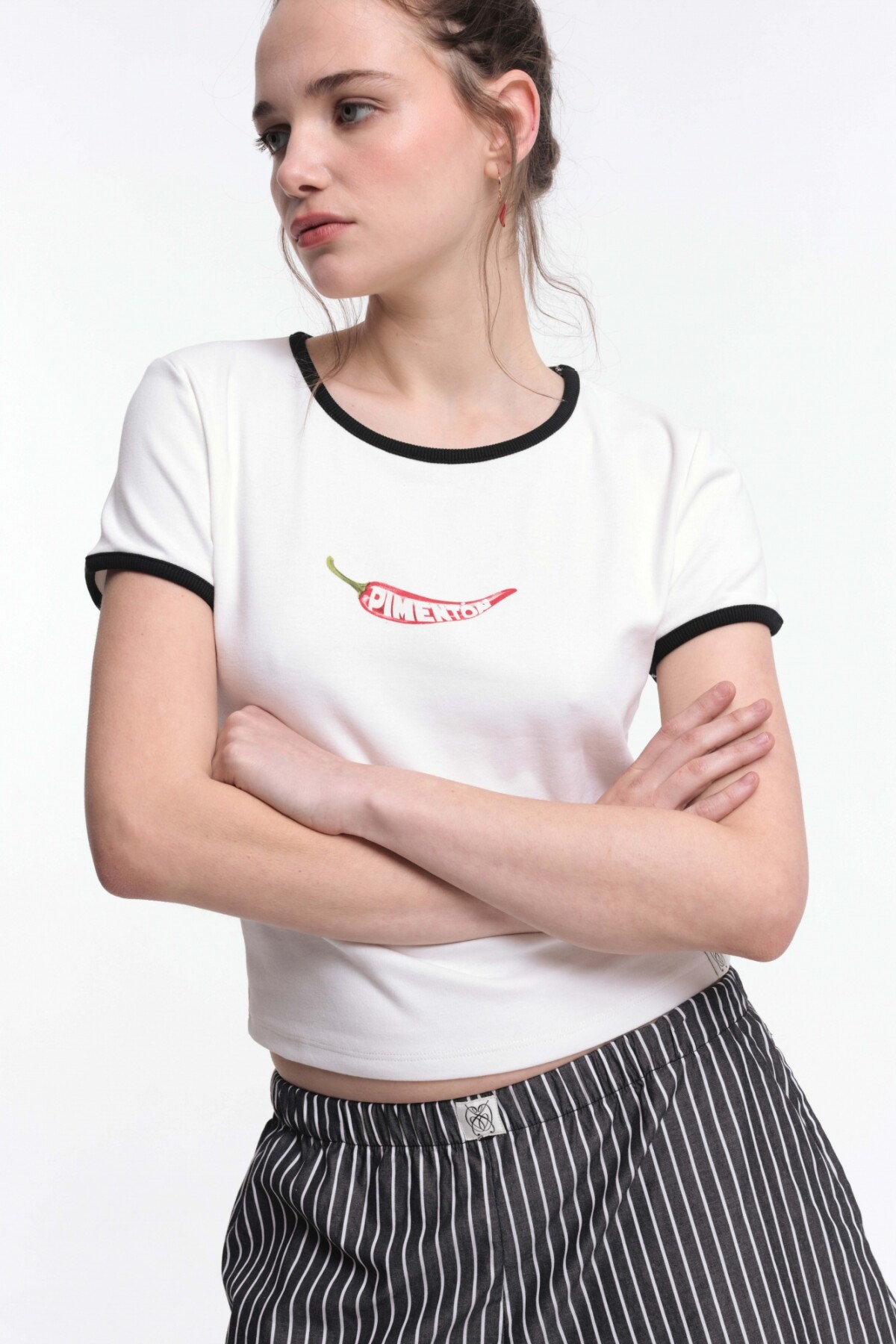 Remera Baby Blanco/Rosa