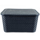 Set x2 Caja ratán 20 lts NEGRO