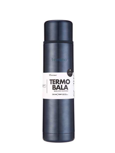 Termo Bala 750ML Metalizado Azul Metalizado