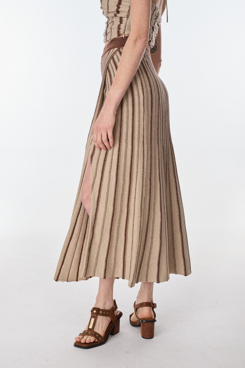 Falda Lath Marron