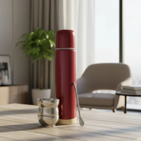 Set Ac.Inox Termo Bala 750ml +mate 140ml +bombilla regalo Plateado