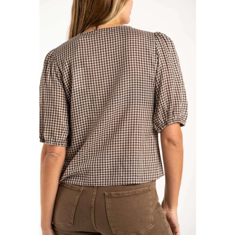 Blusa Gingham Chocolate