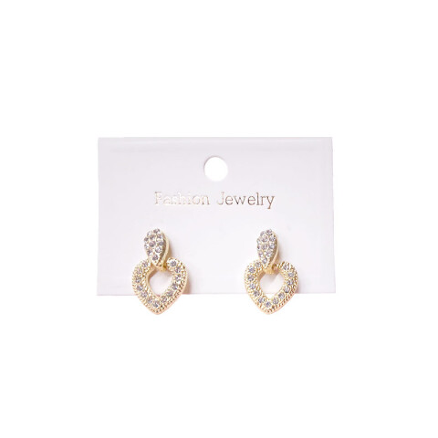 Aretes brillantes corazones (OW555) Aretes Brillantes Corazones (ow555)