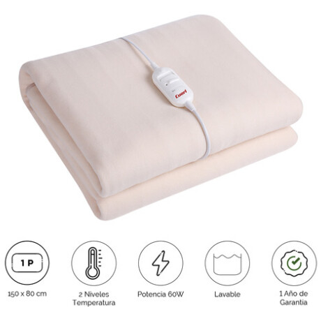 Calienta Cama 1 Plaza Polar Lavable 2 Niveles Cuori Paradise Salmón