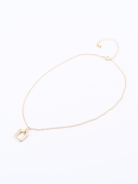 CADENA CON DIJE ESLABON DORADO