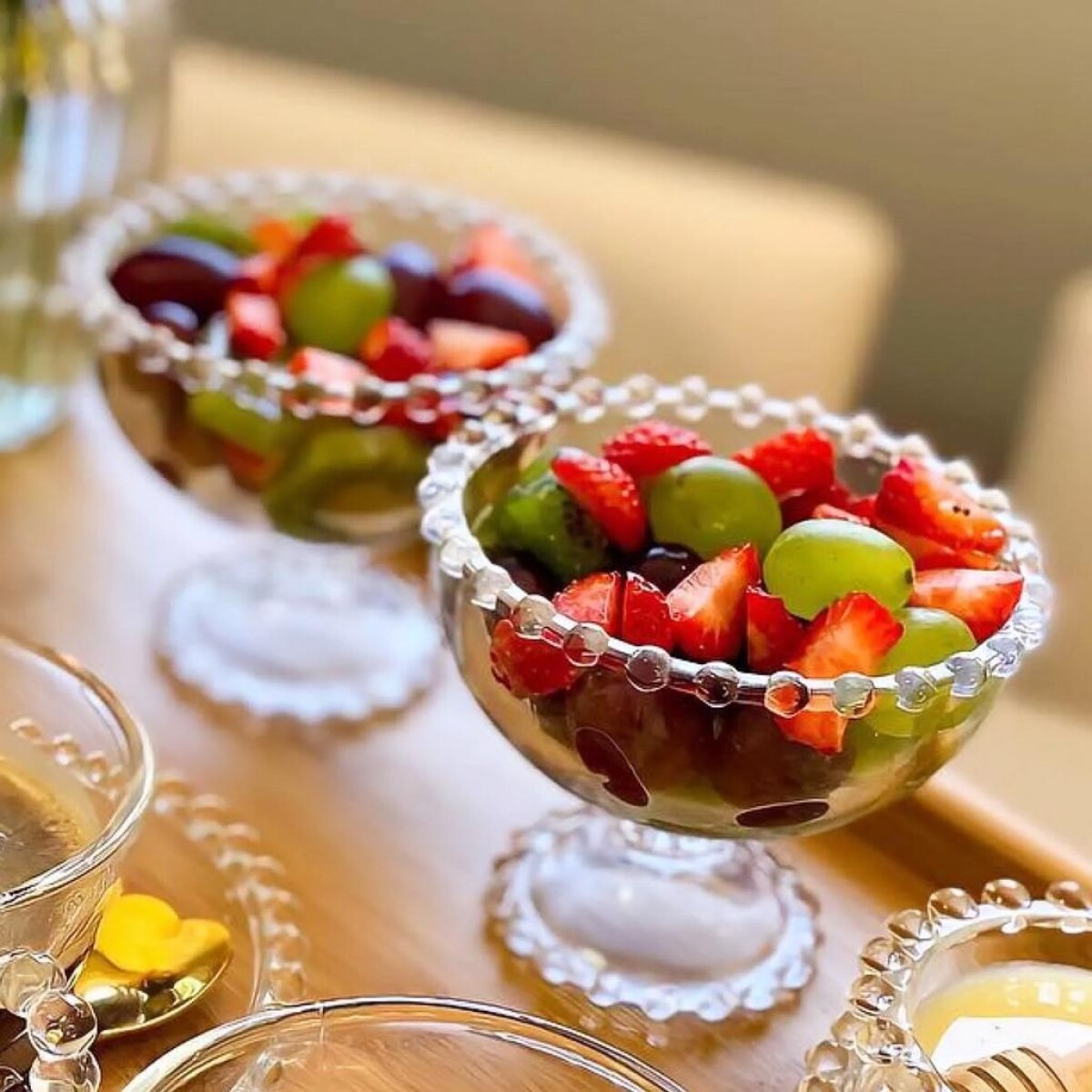 Juego 6 Compoteras Vidrio Bella Perla Alto 10cm x Ø 10cm 