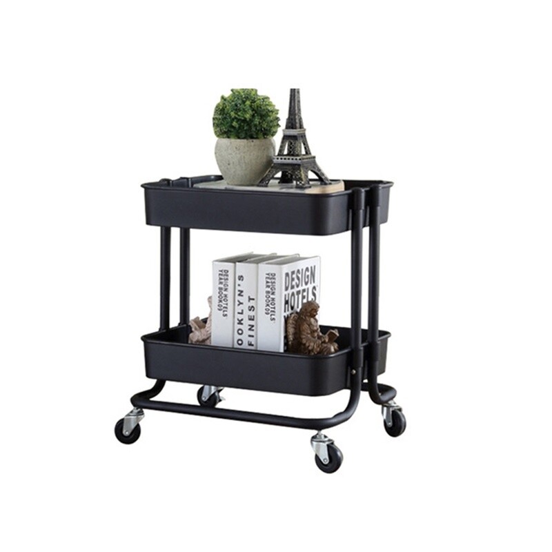 Carro Estante Organizador 2 Niveles Moscú negro