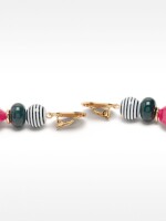 Pendientes Largos Efecto Piedra multicolor