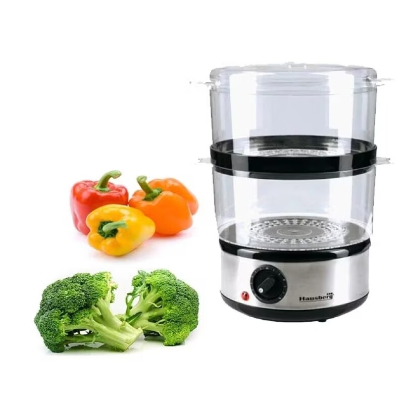 Vaporera 2 Bandejas Hausberg HB-1350 Vaporera 2 Bandejas Hausberg HB-1350
