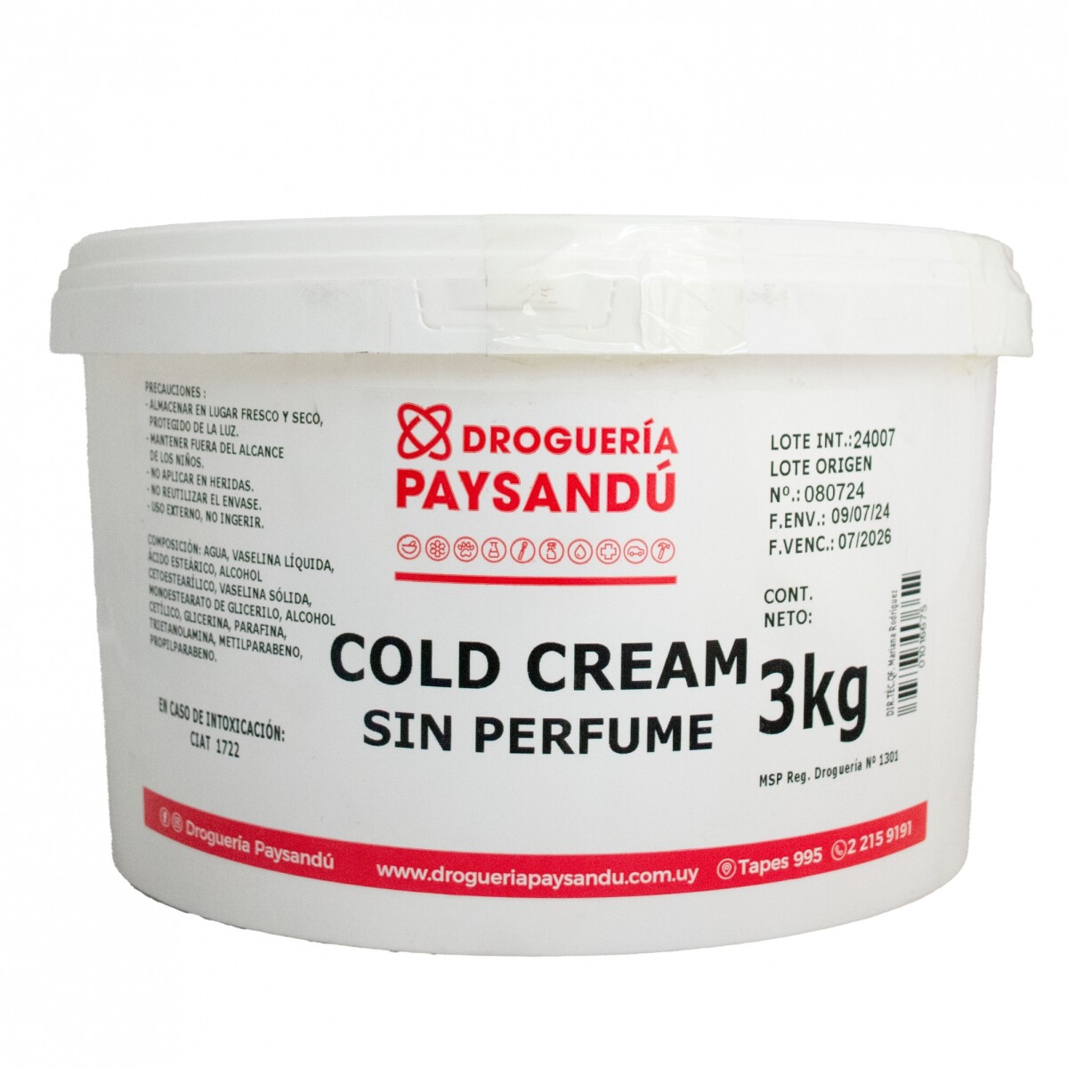 Cold Cream - 3 kg 