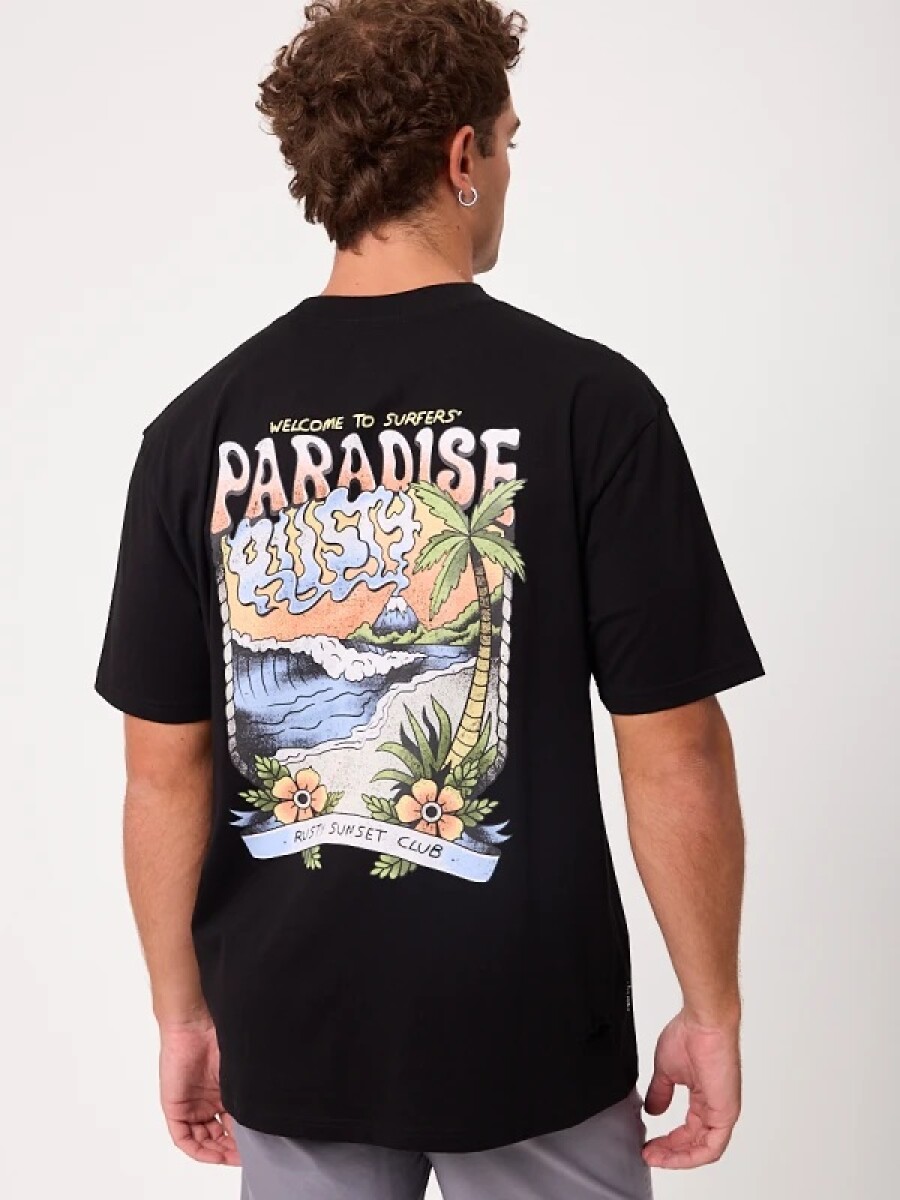 T-SHIRT RUSTY TAURUS - NEGRO 