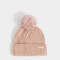 Gorro Clasico Gorro Tejido Con Pompón - Rosa Viejo