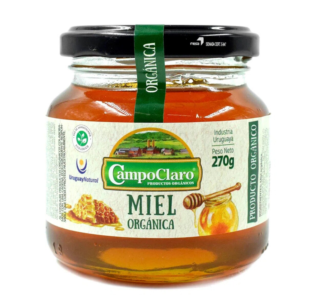 Miel orgánica 270gr Campo Claro 