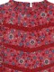 Camisa Estampada De Flores Con Tiras Rosa