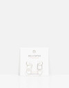 Aros Argollas Strass Argollas Con Cubic - Plateado