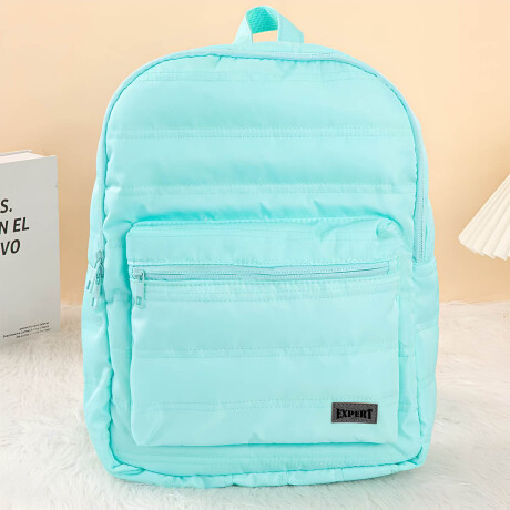 Mochila Urbana Expert + Cartuchera Set Puffer Celeste