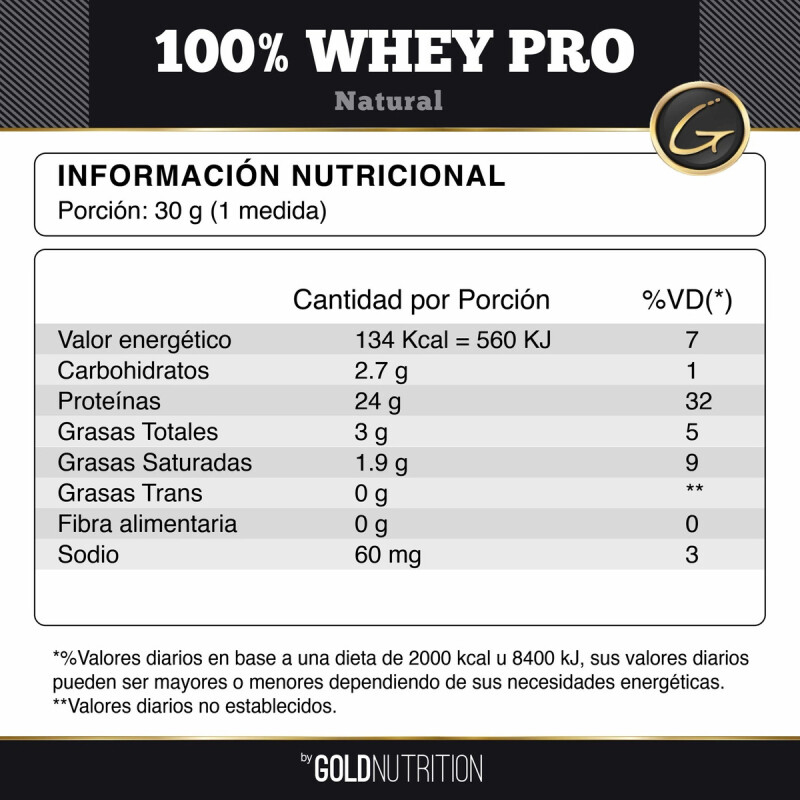 Proteína 100% Whey Pro 5gold Nutrition Natural 5 Lbs. Proteína 100% Whey Pro 5gold Nutrition Natural 5 Lbs.