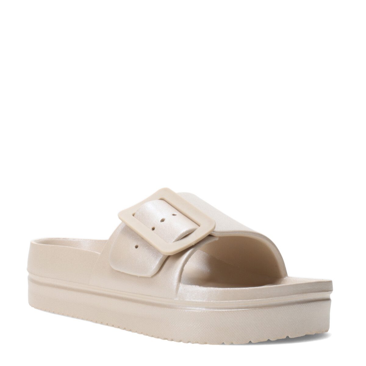 Sandalias MissCarol Erni Con Hebillas Femenino MissCarol - Blanco Perla 
