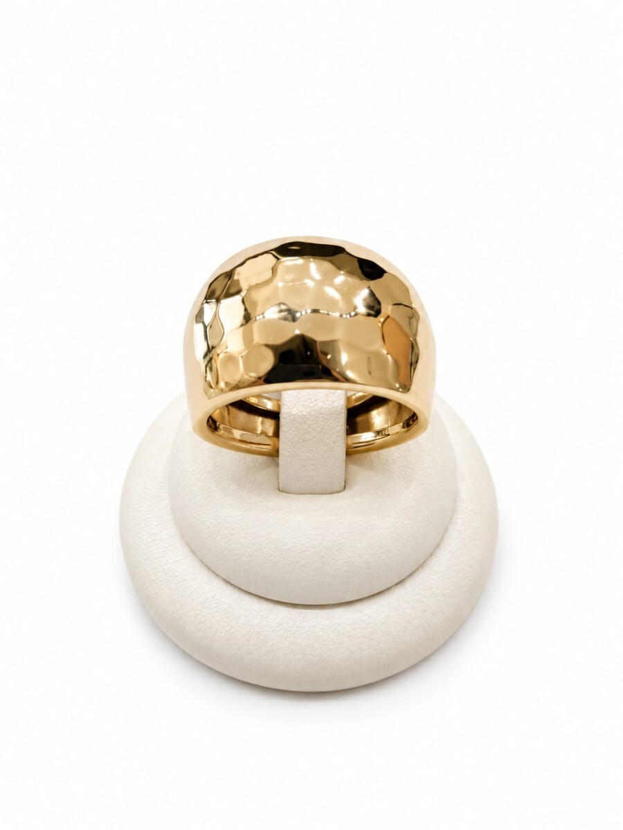 Anillo martillado Oro 9 Kt 