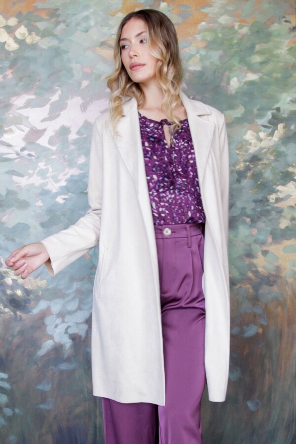 Chaqueta Larga Suede BEIGE