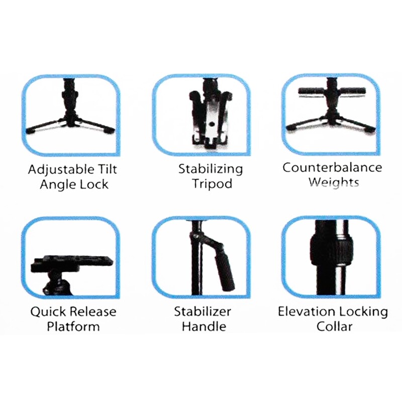 Trípode Estabilizador Vivitar Viv-st-6000-blk 59'' Ajustable Trípode Estabilizador Vivitar Viv-st-6000-blk 59'' Ajustable