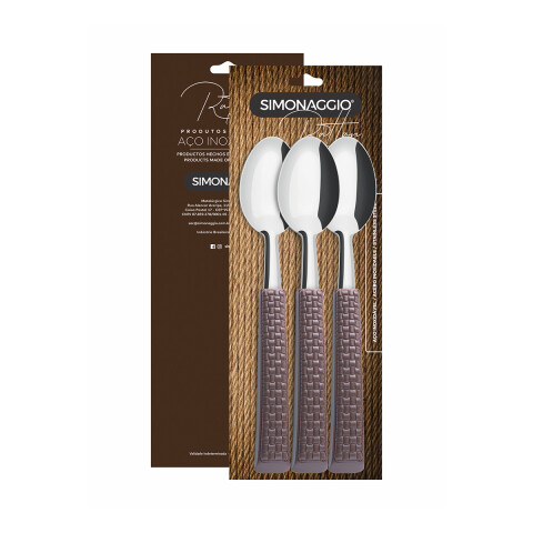 Set x 3 Cuchara Mango Rattan Simonaggio U